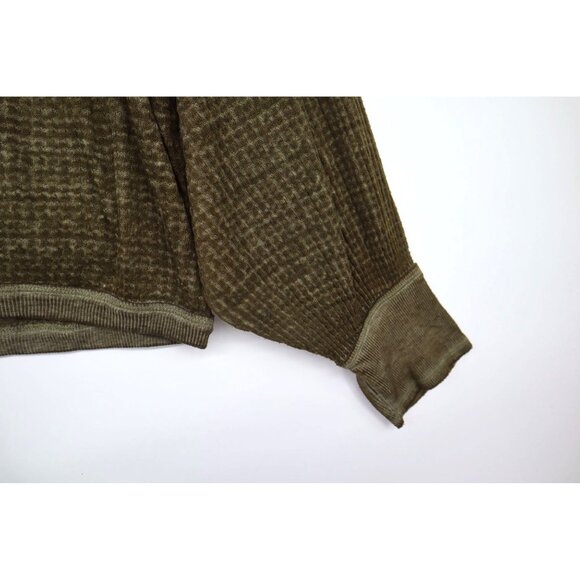 We The Free Olive Knit V-Neck Pullover Over Swimsuit Womens M Lightweight Summer - Picture 5 of 7